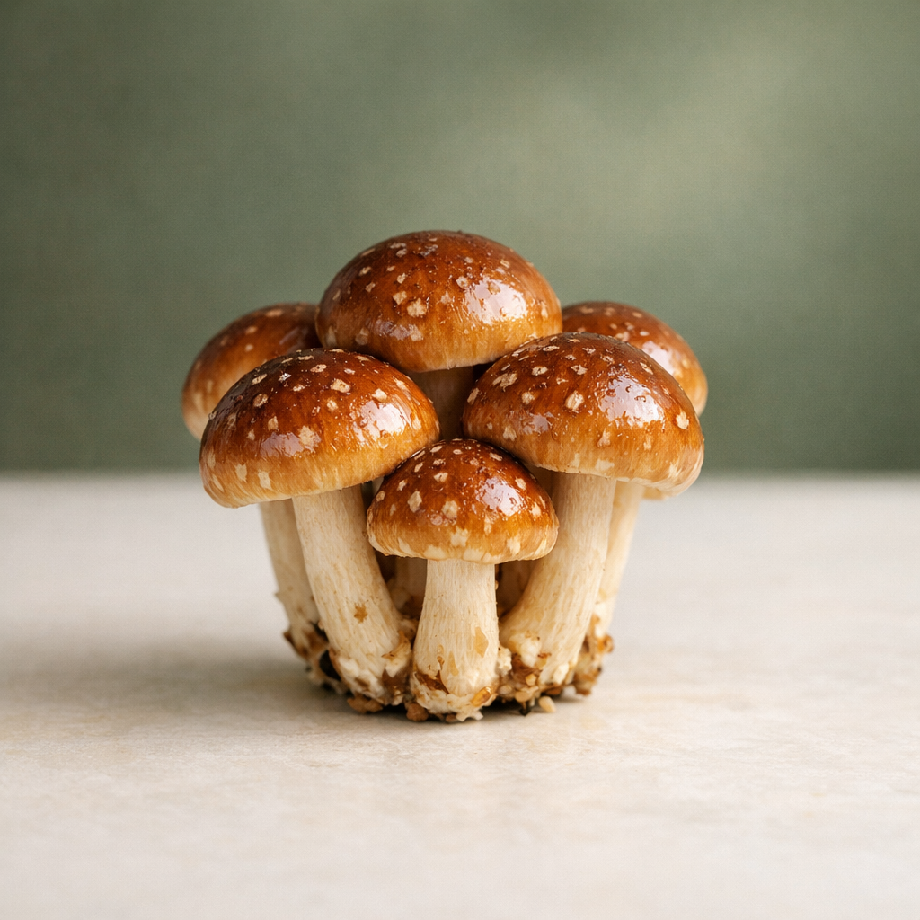 Cluster of chestnut mushrooms